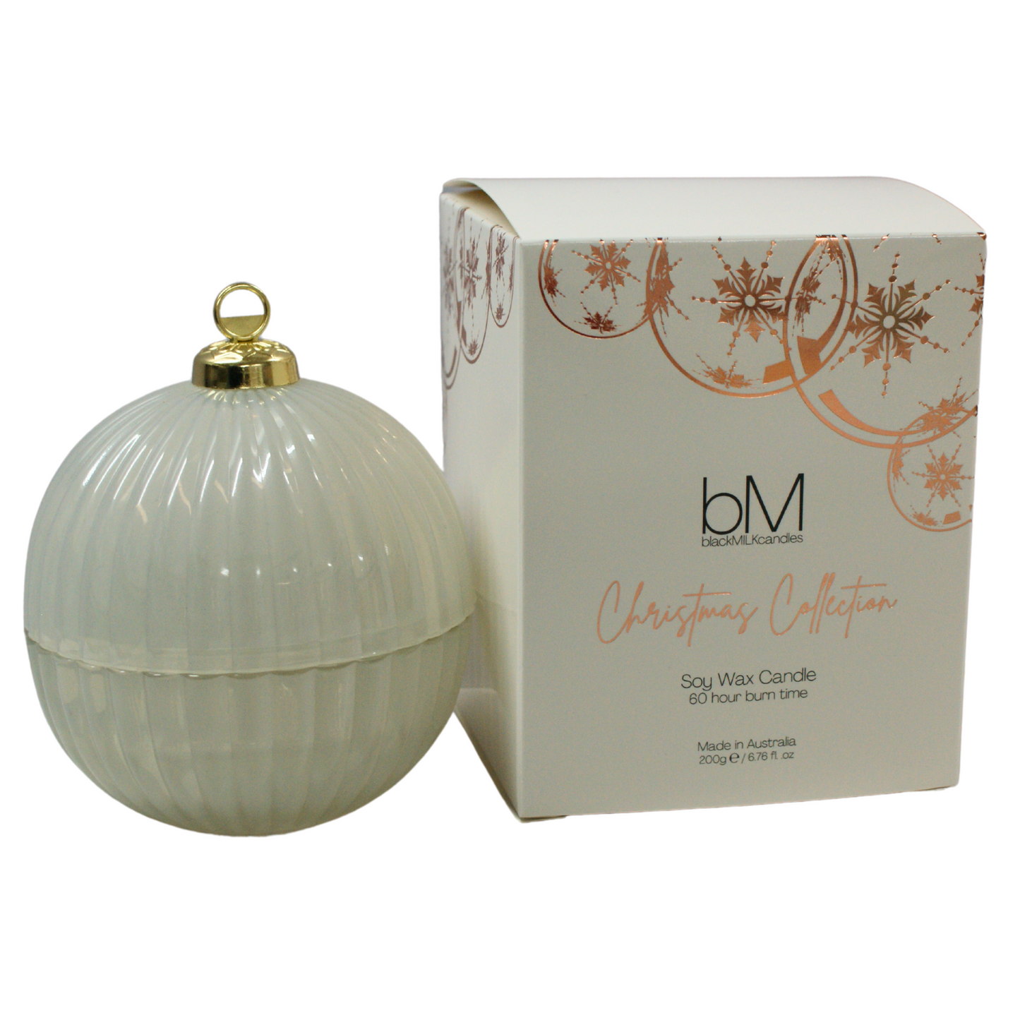 Christmas Bauble Pearl - White Christmas