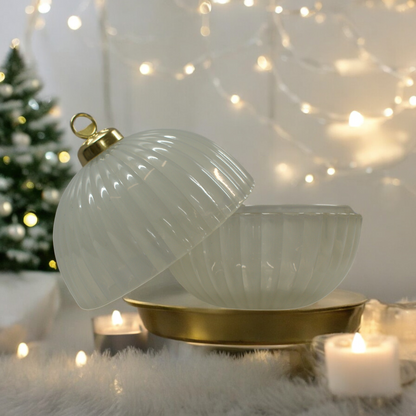 Christmas Bauble Pearl - White Christmas